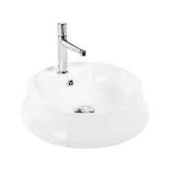 BelBagno Раковина накладная керамическая 450x450x150, круглая, глянцевый белый, арт. BB1398