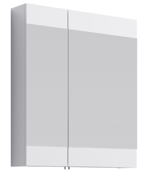 AQWELLA Brig Зеркальный шкаф с двумя дверьми и внутренними стеклянными полочками - Br.04.07/W