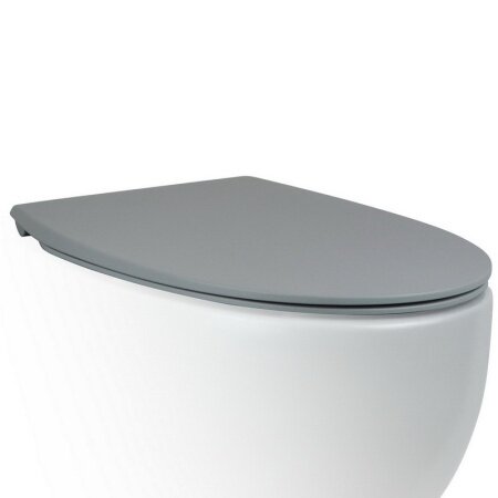 Крышка-сиденье для унитаза c микролифтом SoftClose серый Dot 2.0 AeT, арт. C555R116