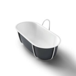 Ванна отдельностоящая 165х78.5х52 см, Cuna Agape, серый матовый - AVAS1079GZ