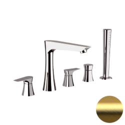 Смеситель на борт ванны Daniel Diva, цвет: золото брашированное, арт. DV4491DP Смеситель на борт ванны Daniel Diva, цвет: золото брашированное, арт. DV4491DP