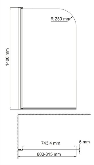 Стеклянная шторка на ванну Leine 35P01-80WHITE 140x80 WasserKRAFT цвет: белый Стеклянная шторка на ванну Leine 35P01-80WHITE 140x80 WasserKRAFT цвет: белый