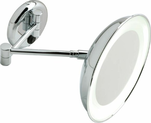 Настенное круглое косметическое зеркало (4x) с LED подсветкой (скрытая проводка) STIL HAUS, хром - 1036(08)