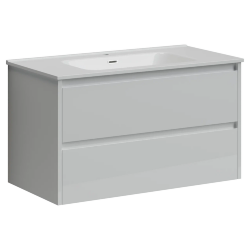Тумба подвесная SANCOS Libra 890х450х500, c двумя ящиками оснащенными доводчиками, белый глянец , арт. LB90W