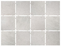 1220H Керамический гранит 9,8x9,8 Караоке серый матовый из 12 частей