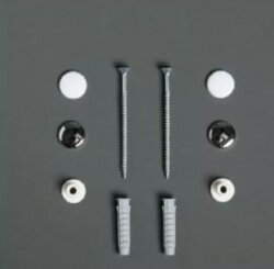 Комплект крепежей Simas F90 or/bi для напольного унитаза/биде цвет: золото/белый