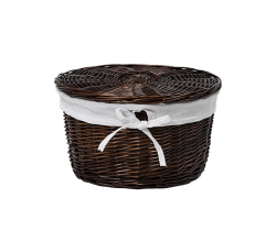 Плетеная корзина с крышкой Donau WB-530-L WasserKRAFT цвет: Коричневый Плетеная корзина с крышкой Donau WB-530-L WasserKRAFT цвет: Коричневый