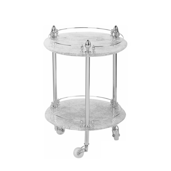 Столик на колёсиках, H57xD40 см, Migliore Elisabetta, хром арт. 17048 Столик на колёсиках, H57xD40 см, Migliore Elisabetta, хром арт. 17048