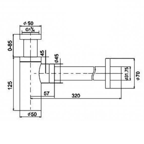 Сифон для раковины (клик-клак приобретается отдельно) Boheme арт. 608-2 цвет: золото