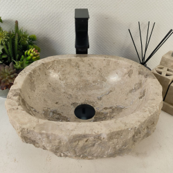 Каменная раковина из мрамора Indo-Market Erozy Cream, арт. EM-00841 (40*36*16см)