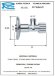 Угловой вентиль для подключения смесителя REMER 1171212, цвет: хром