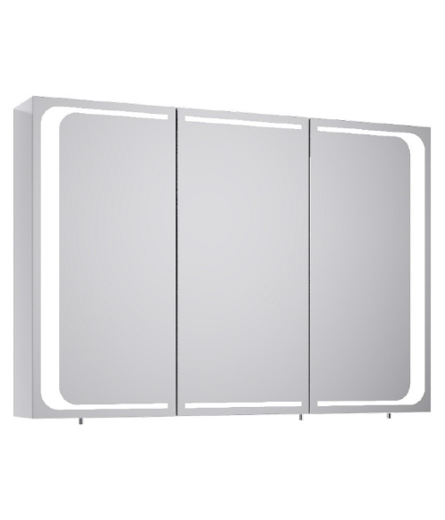 AQWELLA Milan Зеркальный шкаф-трельяж со светодиодной подсветкой по периметру, а также внутренним блоком выключатель-розетка. - Mil.04.10