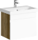 AQWELLA Smart Подвесная тумба с одним ящиком, цвет дуб балтийский с умывальником - SRT0106DB