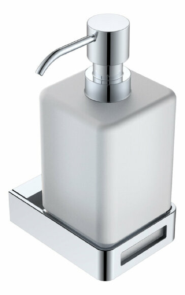 Дозатор для жидкого мыла Q латунь,  стекло, хром Boheme - 10957-CR