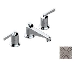 Смеситель для раковины на три отверстия устанавливаемый на борту с донным клапаном, THG Faubourg metal с рукоятками, состаренный никель (H28) - G2U-151 Смеситель для раковины на три отверстия устанавливаемый на борту с донным клапаном, THG Faubourg metal с рукоятками, состаренный никель (H28) - G2U-151