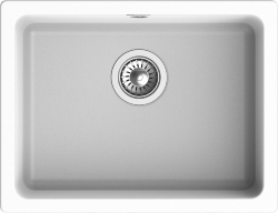 Кухонная мойка Berkana 560x430, 1 чаша, Rivelato, BK-50 brina цвет: белый