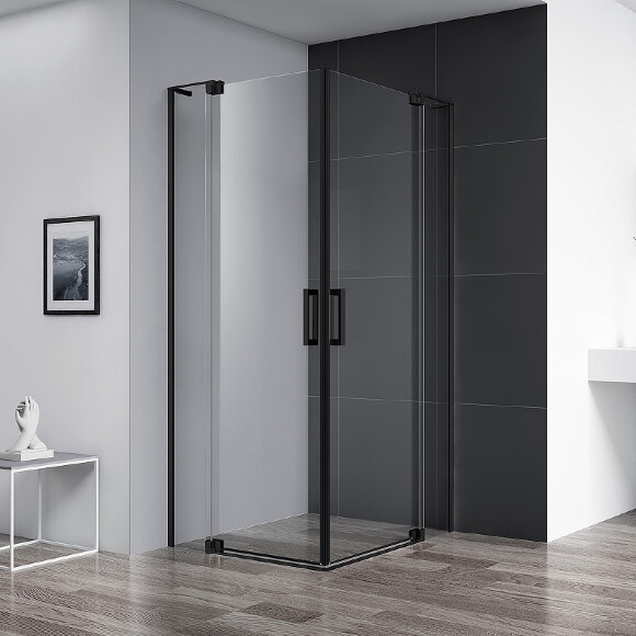 Душевой уголок SLIDER Черный матовый Cezares - SLIDER-A-2-100/110-C-NERO Душевой уголок SLIDER Черный матовый Cezares - SLIDER-A-2-100/110-C-NERO