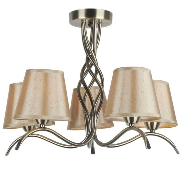 Потолочная люстра, вид арт-деко 60 Arte Lamp цвет:  бежевый - A6569PL-5AB