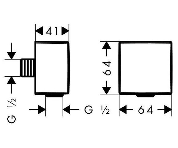 Hansgrohe шланговое подключение с клапаном обратного тока, FixFit, матовый серый арт. 26455340