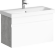 AQWELLA Smart Подвесная тумба с одним ящиком, цвет бетон светлый с умывальником - SRT0108BS