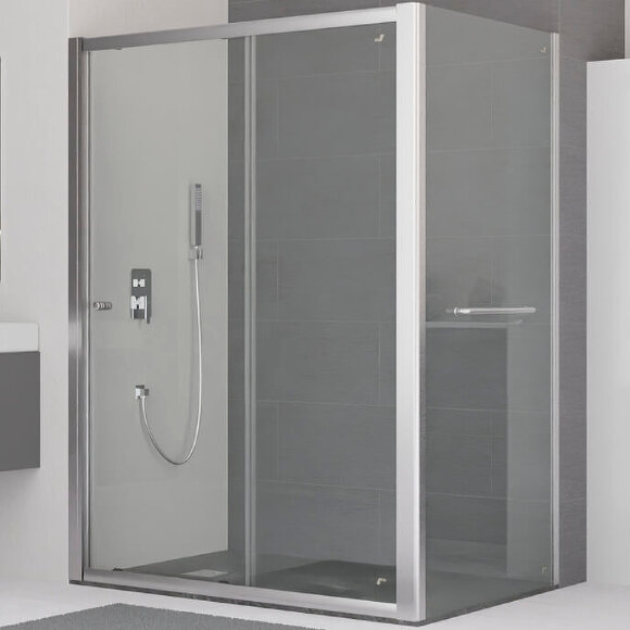RGW Душевой уголок CL-45-1 100x90 профиль хром стекло прозрачное алюминий, стекло арт. 040945109-011