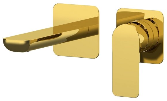 Настенный смеситель для раковины (золото) Remer Infinity I15PDO