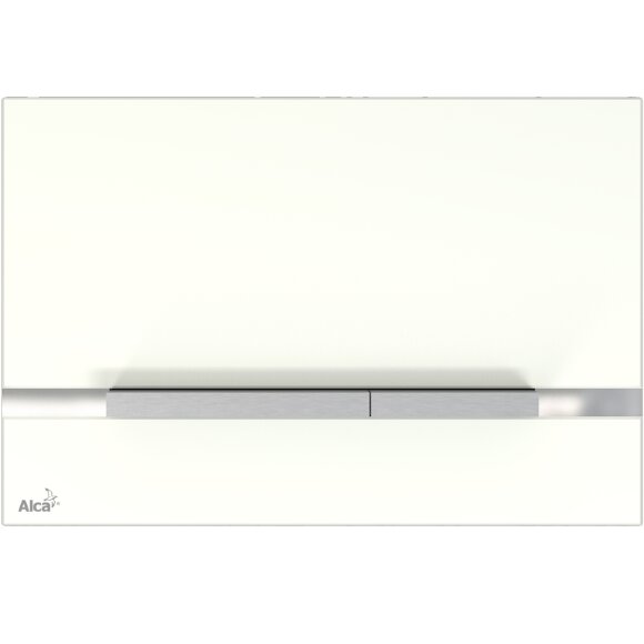 Клавиша смыва flat glass белый Alcaplast Flat Stripe арт. STRIPE-GL1200