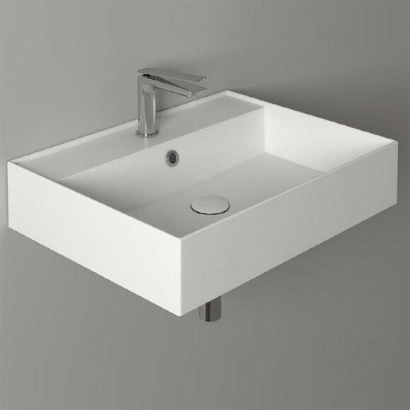 Раковина с 1 отв. Наклад./Подвес.-61*46см, AGILE Simas, керамика, белая арт. AG61 bi*1