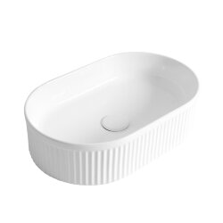 BelBagno Раковина накладная керамическая 490x310x130, овальная, глянцевый белый, арт. BB1497