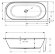 Акриловая ванна DESIRE CORNER RECHTSVELVET 180x84 - WHITE MATT/ BLACK MATTSPARKLE SYSTEM/LED RIHO арт. BD05 (BD05220S1WI1170)