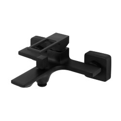 BelBagno Смеситель для ванны и душа матовый черный матовый, однорычажный, LUCE, арт. LUC-VAS-NERO BelBagno Смеситель для ванны и душа матовый черный матовый, однорычажный, LUCE, арт. LUC-VAS-NERO