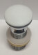 Донный клапан для раковины с переливом CeramaLux (хром, белый) RD001