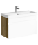 AQWELLA Smart Подвесная тумба с одним ящиком, цвет дуб балтийский с умывальником - SRT0108DB