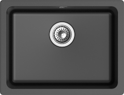 Кухонная мойка Berkana 560x430, 1 чаша, Rivelato, BK-50 nero цвет: черный