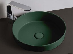 Раковина полувстраиваемая CIELO ENJOY EJLASIT MU 40см, цвет: зеленый матовый