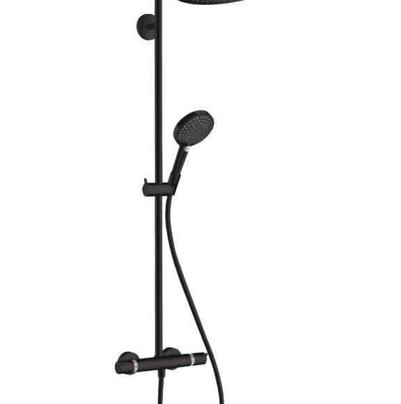 Hansgrohe душевая система с термостатом, Croma Select S, матовый черный арт. 26891670