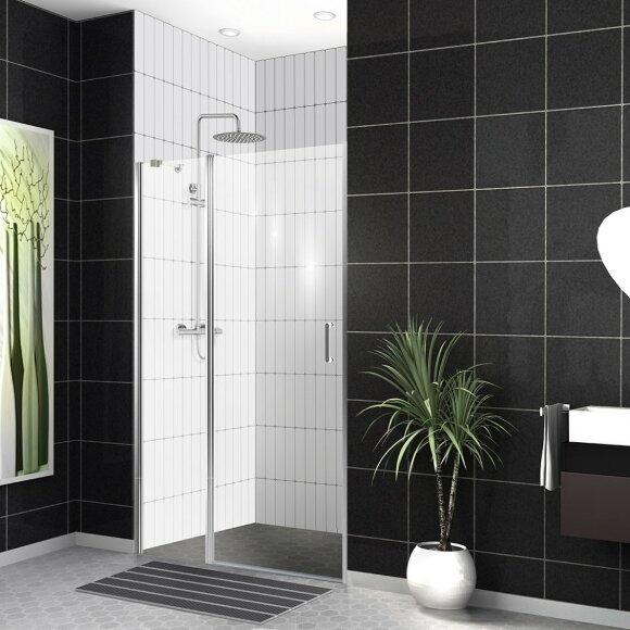 BelBagno Душевая дверь в нишу 100x190 глянцевый хром, Uno, арт. UNO-B-12-30+70-C-Cr