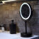 Зеркало с LED-подсветкой двухстороннее, стандартное и с 3-х кратным увеличением K-1005BLACK  WasserKRAFT цвет: Черный