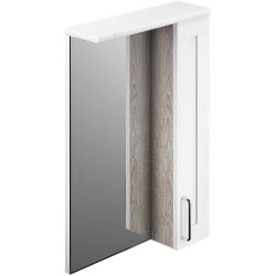 Зеркало со шкафом Iddis 50 с подсветкой белый светлое дерево арт. SEN5000i99 Зеркало со шкафом Iddis 50 с подсветкой белый светлое дерево арт. SEN5000i99