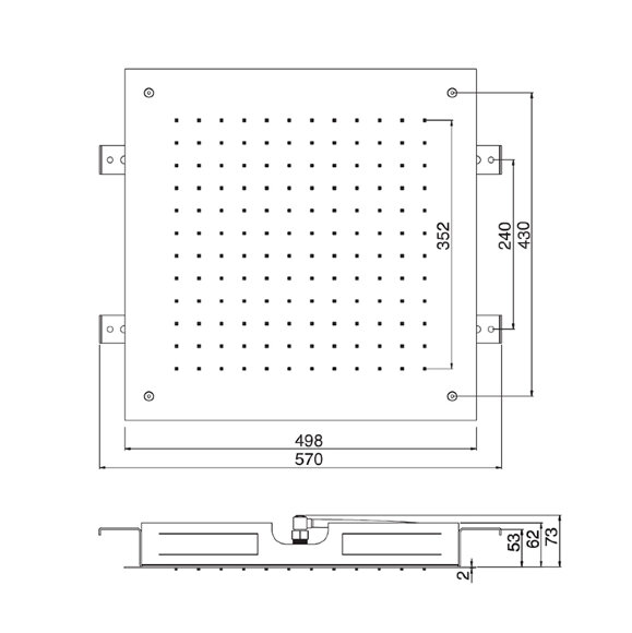 Верхний душ Carlo Frattini Wellness 500х500 мм., F2425BS нержавеющая сталь, цвет: белый матовый Верхний душ Carlo Frattini Wellness 500х500 мм., F2425BS нержавеющая сталь, цвет: белый матовый