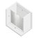 Дверь в нишу 170x195 New soleo chrome New Trendy хром арт. D-0260A
