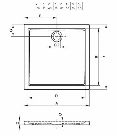 Акриловый душевой поддон Riho Zurich 252 100x90 белый DA6000500000000