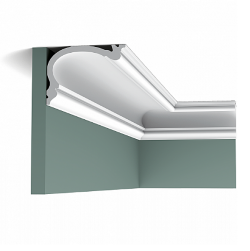 Карниз гибкий из полиуретана C341F Orac Luxxus Бельгия цвет: Белый