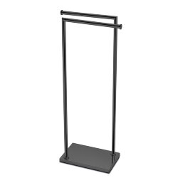 3SC Напольная стойка с 2 полотенцедержателями, 83см,  Piantane цвет: черный арт. SIMO50NO