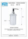 Дозатор для жидкого мыла Remer 900 ACGL13, цвет: белый/хром