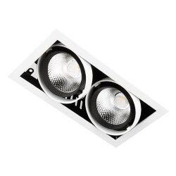 Встраиваемый светодиодный светильник Cardano современный T812 BK/CH 2*12W 4200K, Ambrella light цвет: черный