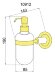 Дозатор для жидкого мыла Murano Cristal латунь, стекло, золото Boheme - 10912-CRST-G