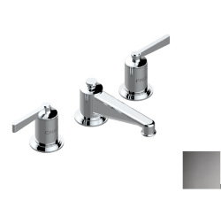 Смеситель для раковины на три отверстия устанавливаемый на борту с донным клапаном, THG Faubourg metal с рукоятками, graphite pvd (H64) - G2U-151 Смеситель для раковины на три отверстия устанавливаемый на борту с донным клапаном, THG Faubourg metal с рукоятками, graphite pvd (H64) - G2U-151