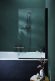 Шторка на ванну Struktura 80x140 профиль черный стекло прозрачное  Jacob Delafon арт. E6D042-BLV