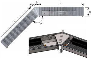 Угловой стык лотка для конвекторов 320 мм, арт. УП00133385 Угловой стык лотка для конвекторов 320 мм, арт. УП00133385